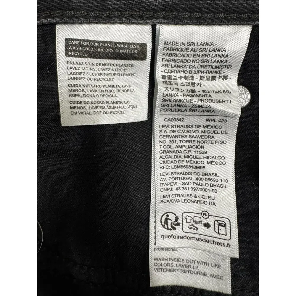Levi's '94 Baggy Shorts Women Washed Black Size 24